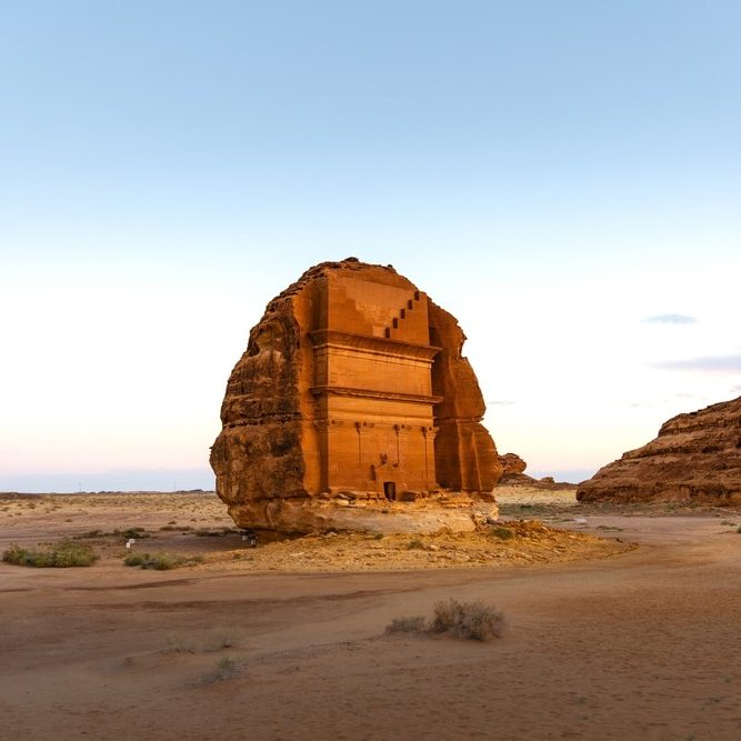 Sandstone,Tombs,In,The,Desert,Land,Of,Alula,Medina,Saudi