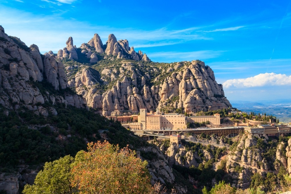 View,Of,The,Famous,Santa,Maria,De,Montserrat,Abbey,Located